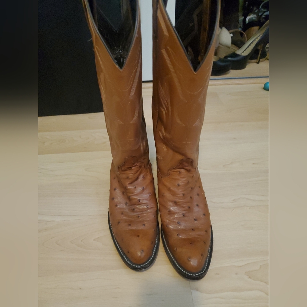 Justin Ostrich Boots
